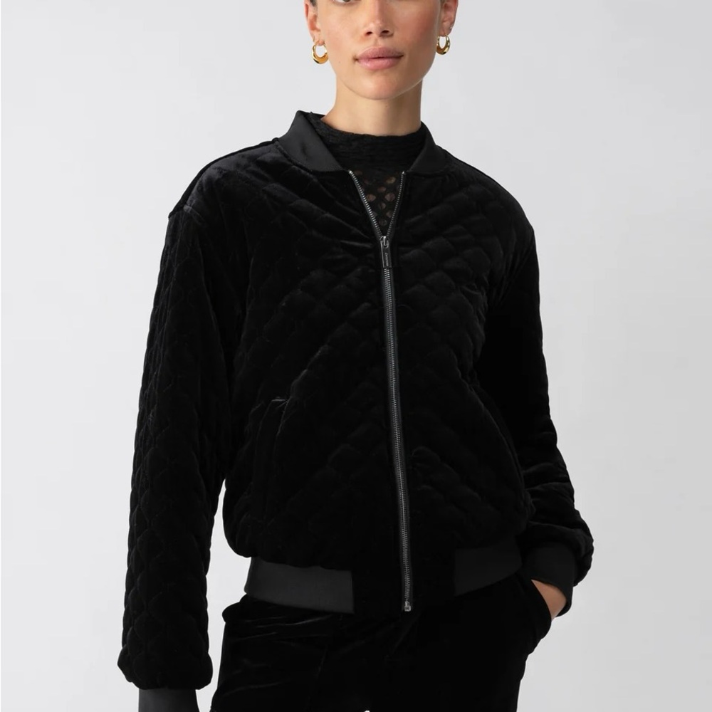 Sanctuary Velvet Quilted Bomber Jacket.